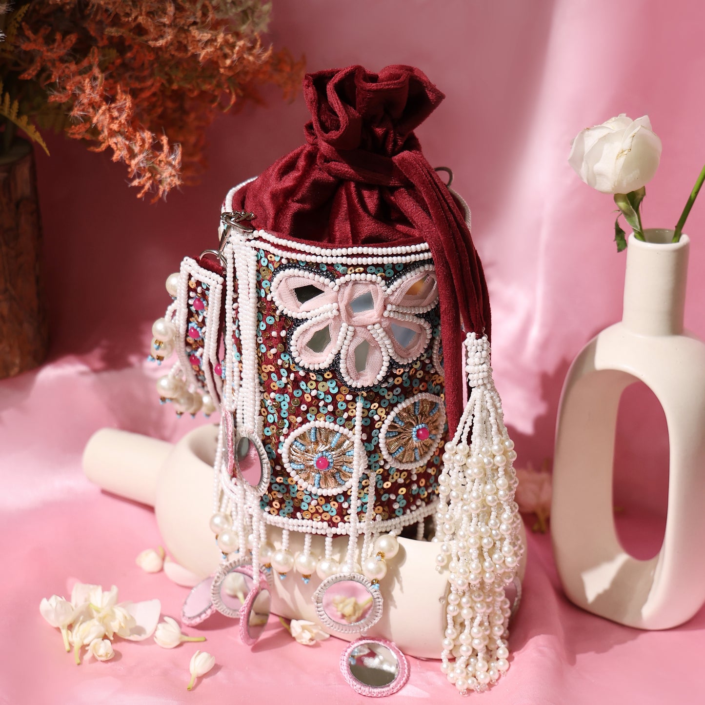 Rose Bloom Potli