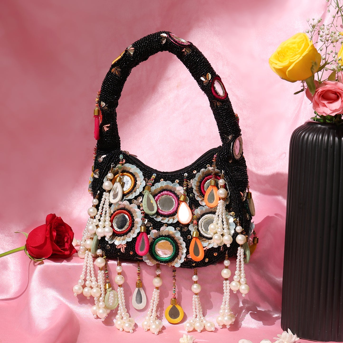 Black Mirror Shoulder Bag