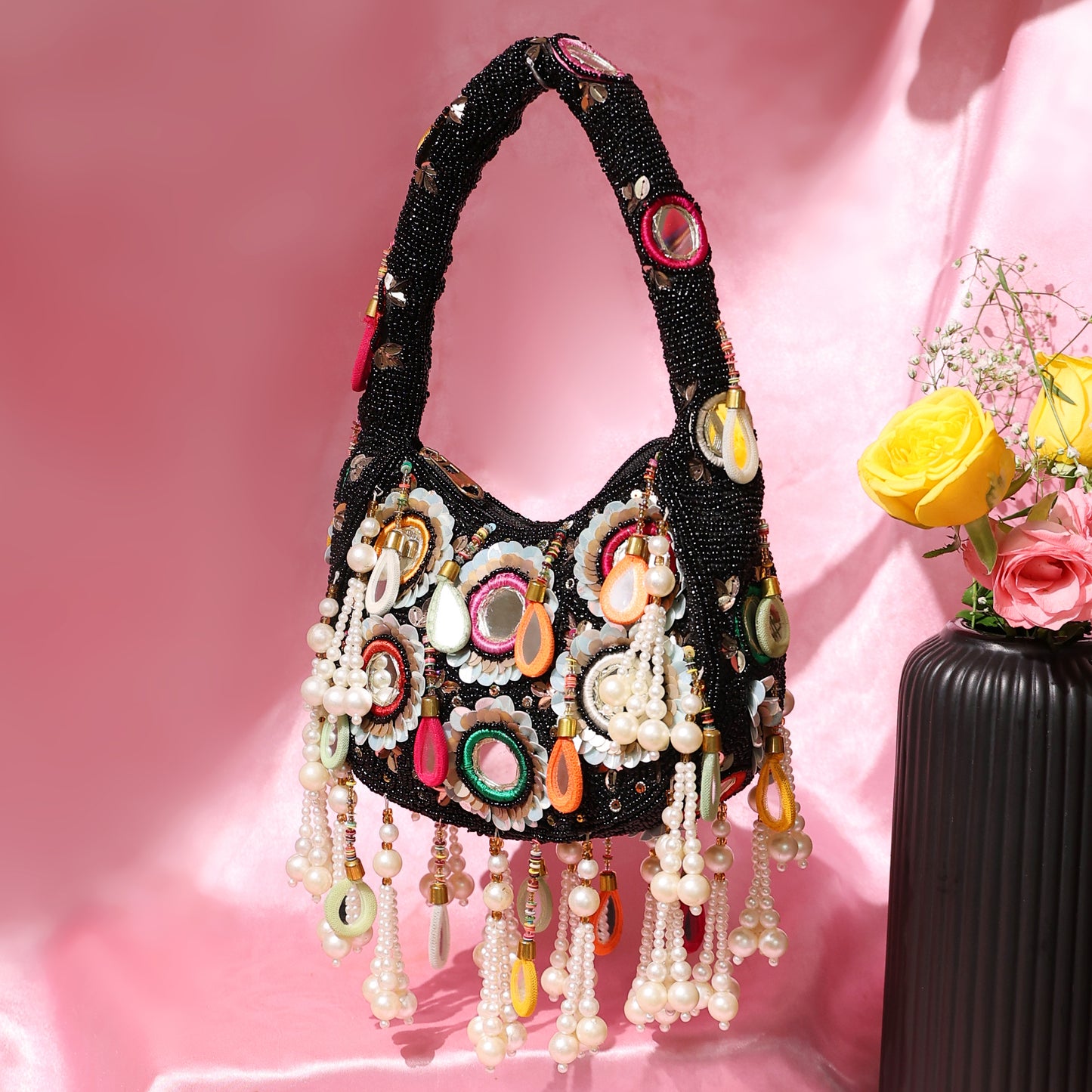 Black Mirror Shoulder Bag