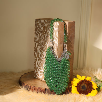 Aurielie- Teardrop Crystal Bag- Green