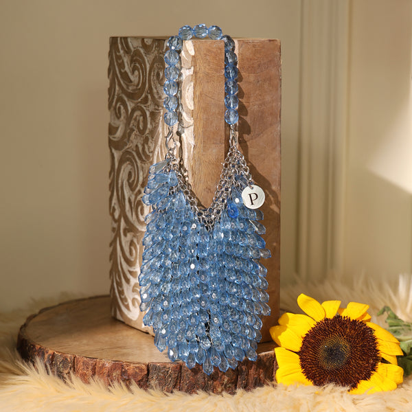 Aurielie- Teardrop Crystal Bag- Water Blue
